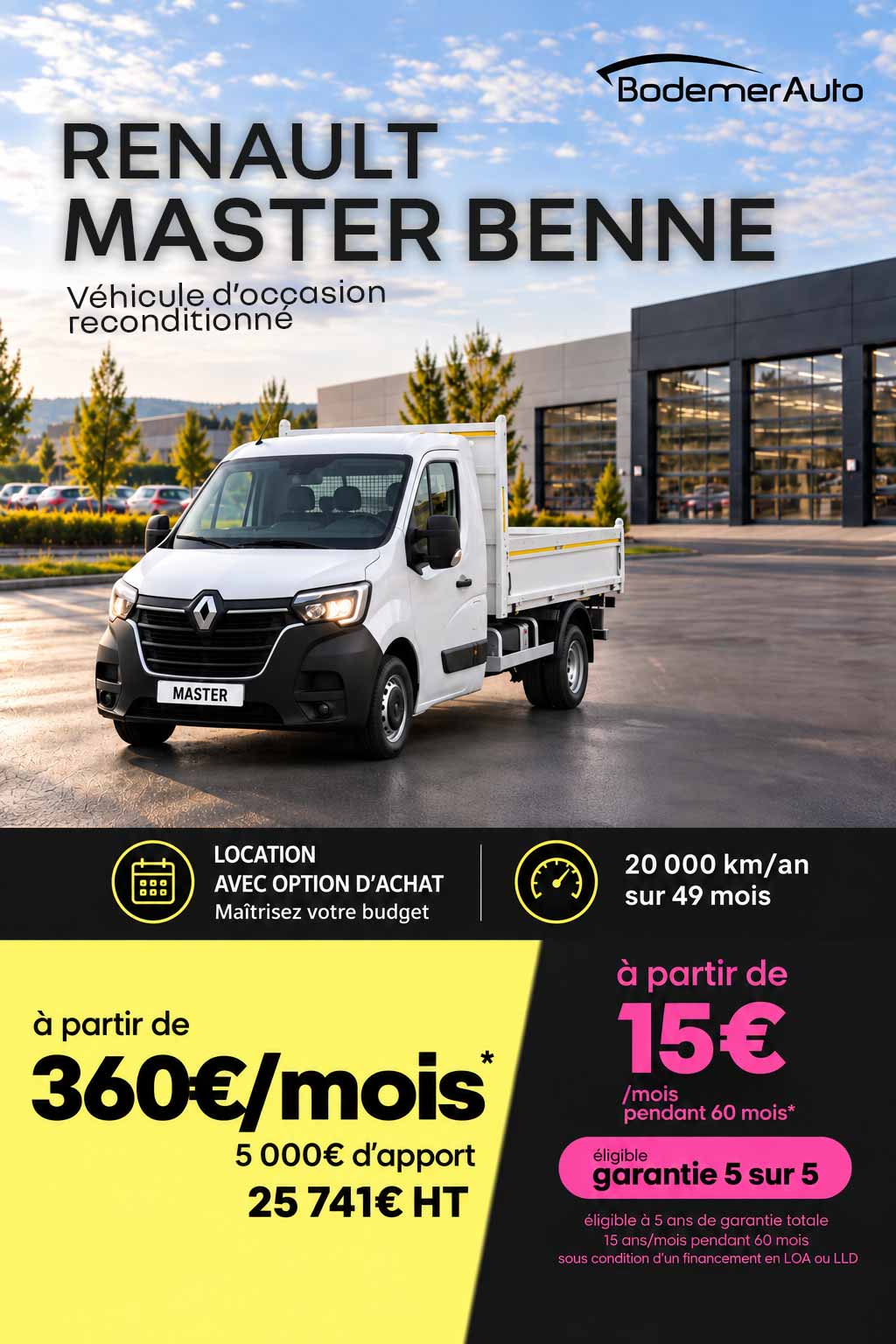 Offre Renault Master benne